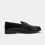 BLACK PATENT LEATHER BUCKLE SHOES
