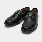 BLACK PATENT LEATHER BUCKLE SHOES
