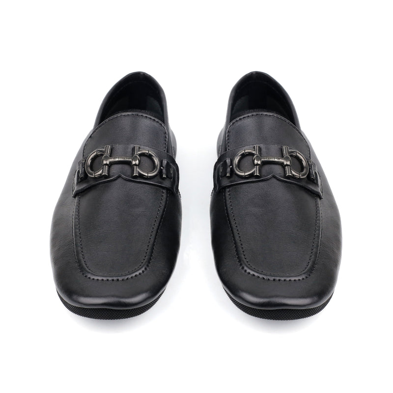 BLACK SOFT LEATHER SHOES
