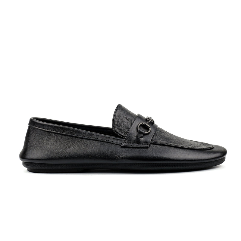 BLACK SOFT LEATHER SHOES