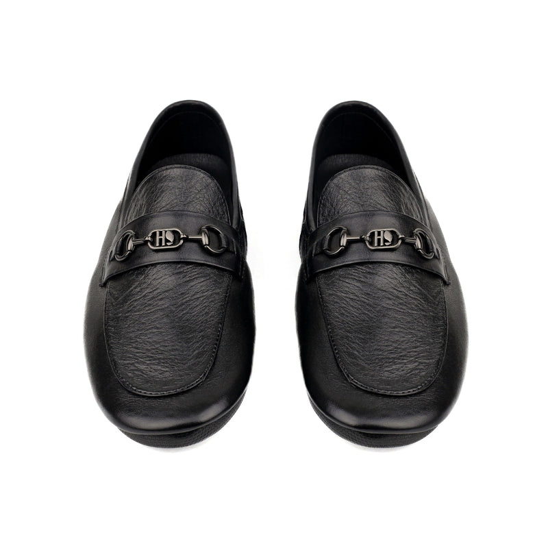 BLACK SOFT LEATHER SHOES