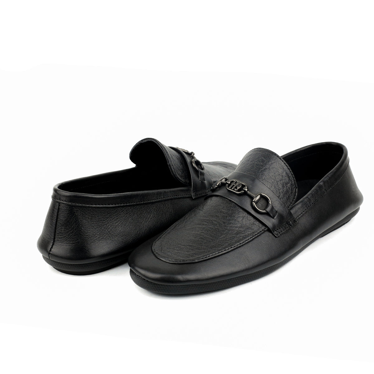 BLACK SOFT LEATHER SHOES