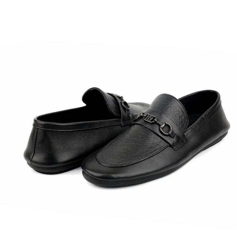 BLACK SOFT LEATHER SHOES