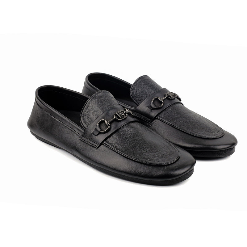 BLACK SOFT LEATHER SHOES