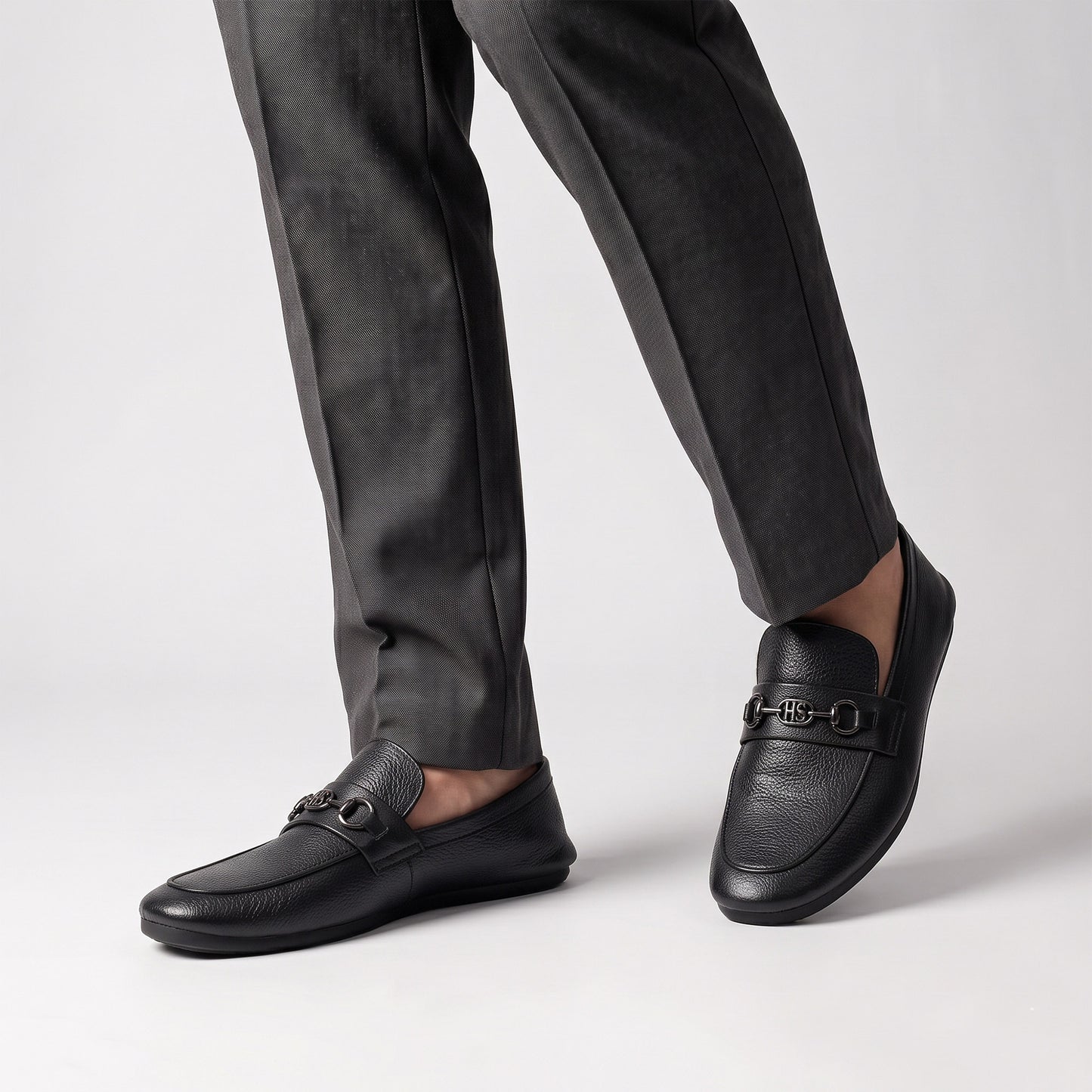 BLACK SOFT LEATHER SHOES