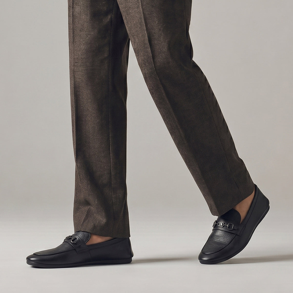 BLACK SOFT LEATHER SHOES