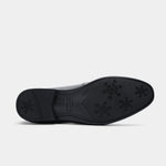 BLACK TEXTURED LEATHER SHOES