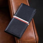 BLACK LEATHER LONG WALLET
