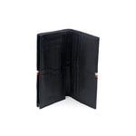 BLACK LEATHER LONG WALLET