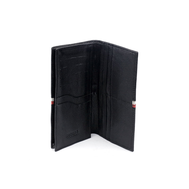 BLACK LEATHER LONG WALLET