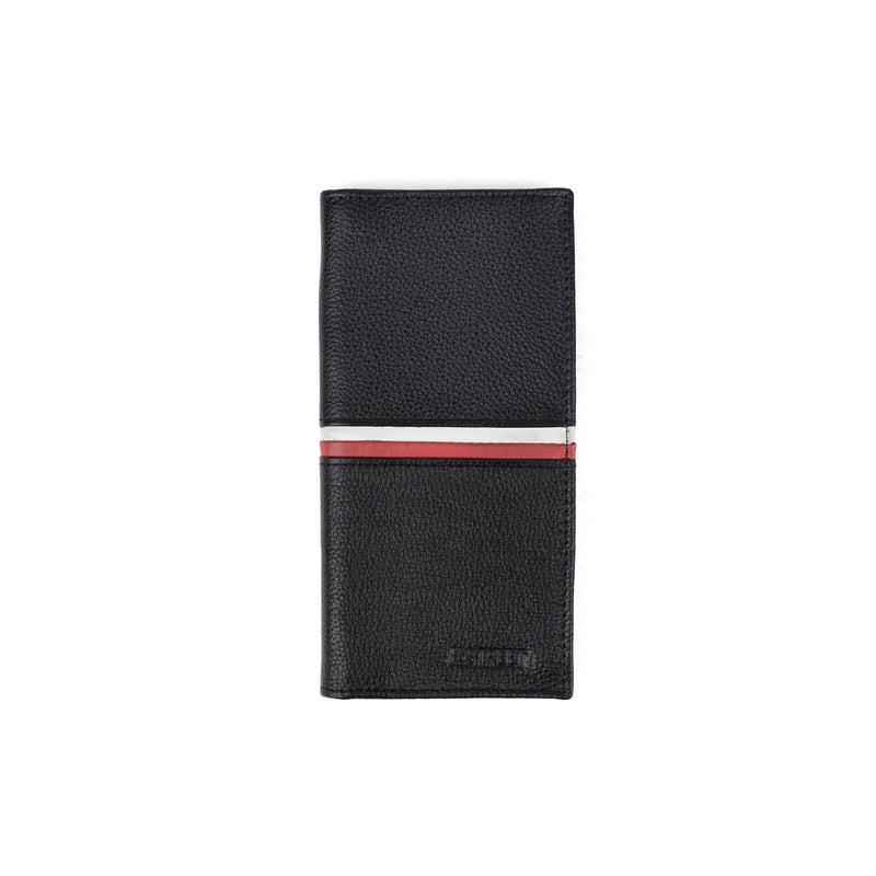 BLACK LEATHER LONG WALLET