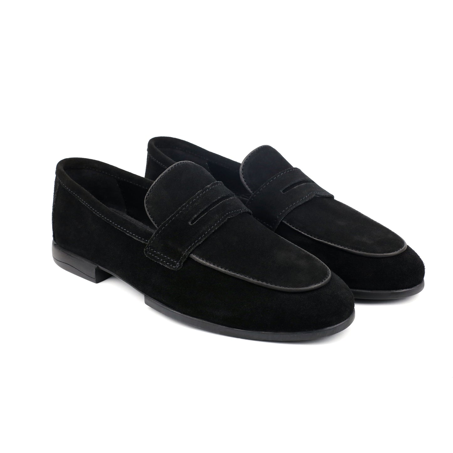 BLACK SUEDE LEATHER LOAFERS