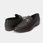 BROWN TEXTURED LEATHER SHOES