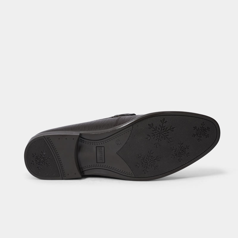 BROWN TEXTURED LEATHER SHOES