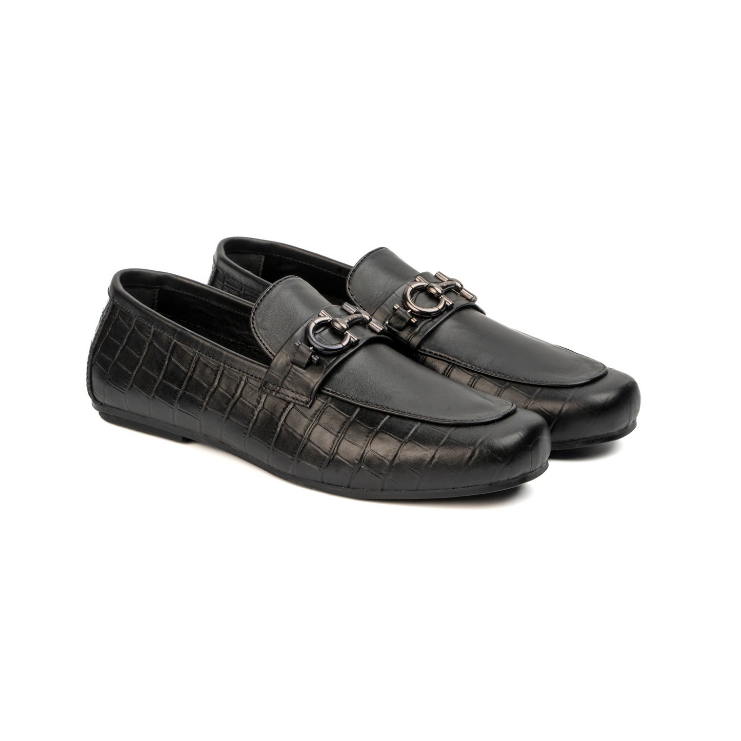 MULTI LEATHER BUCKLE MOCCASIN
