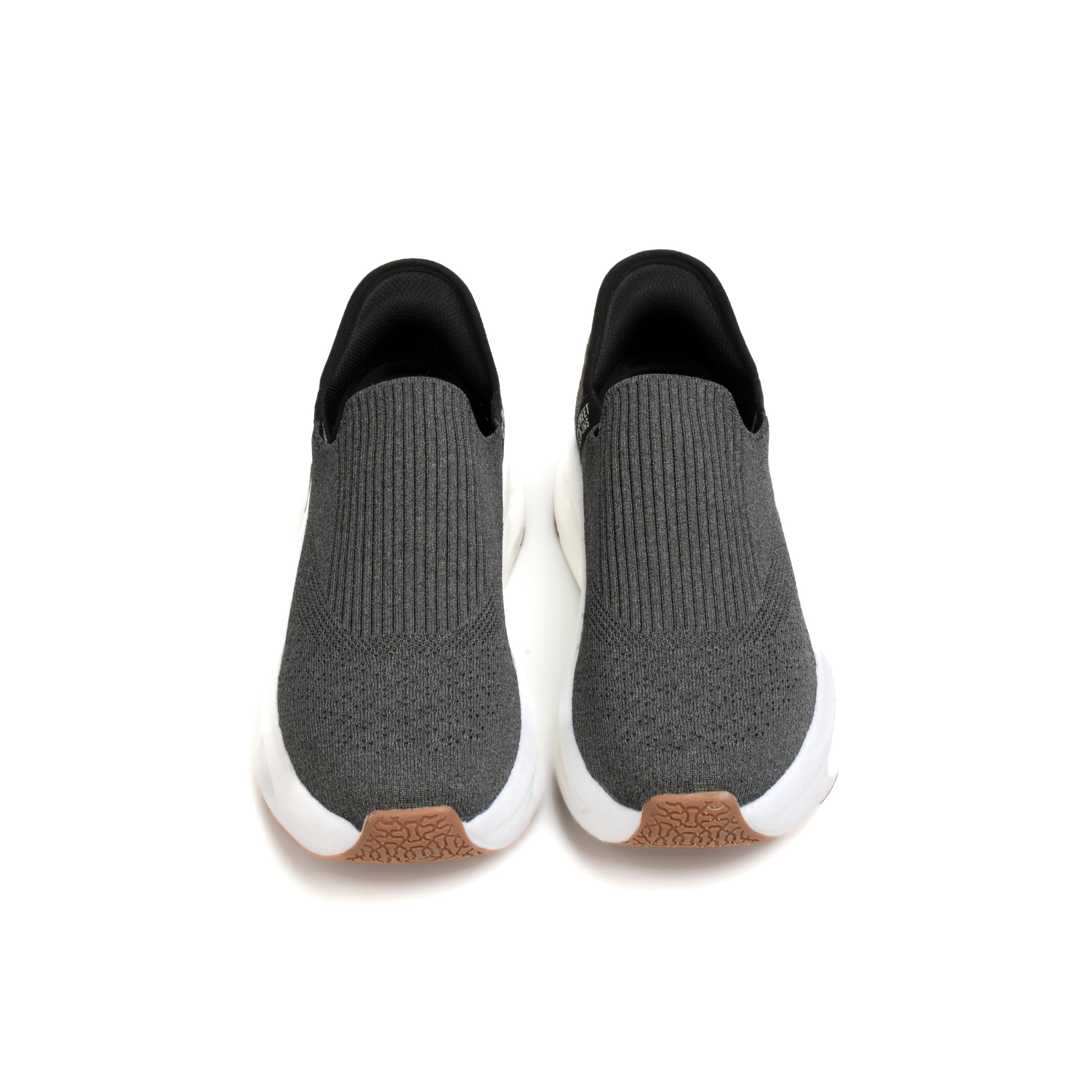 GREY KNITED SLIP IN SHOES