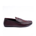 OSTRICH LEATHER TEXTURED MOCCASIN