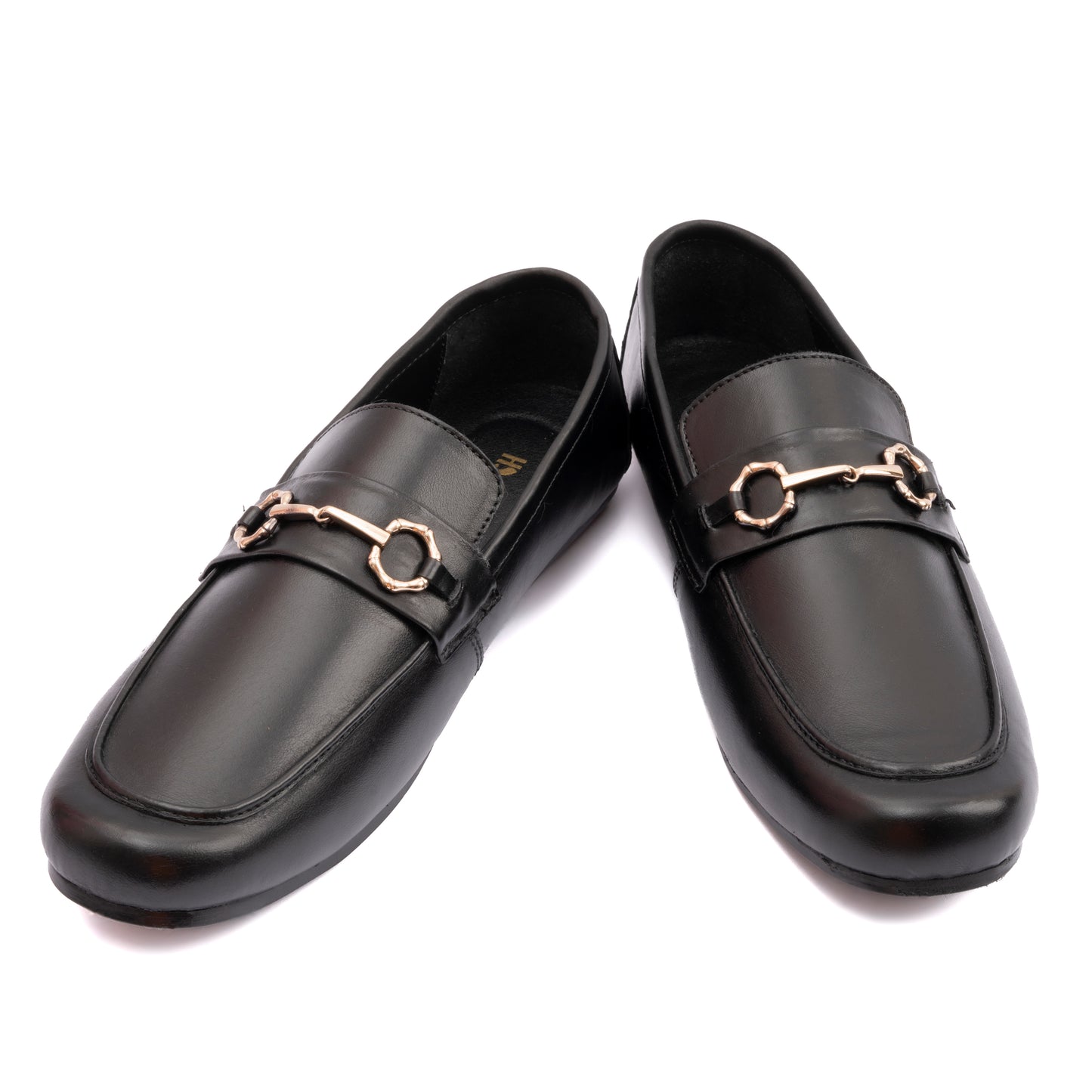 BLACK LEATHER CLASSIC MOCCASINS