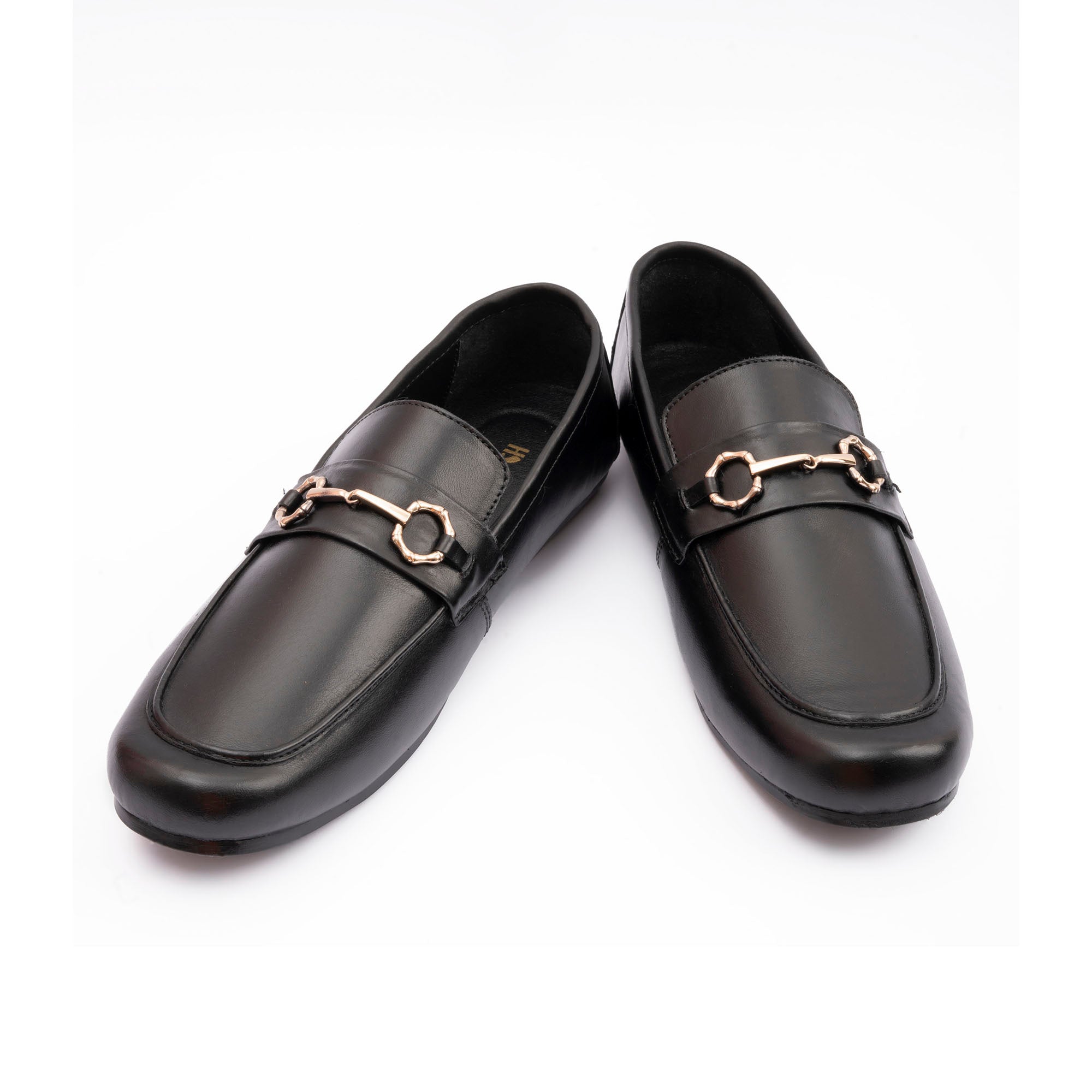 BLACK LEATHER CLASSIC MOCCASINS