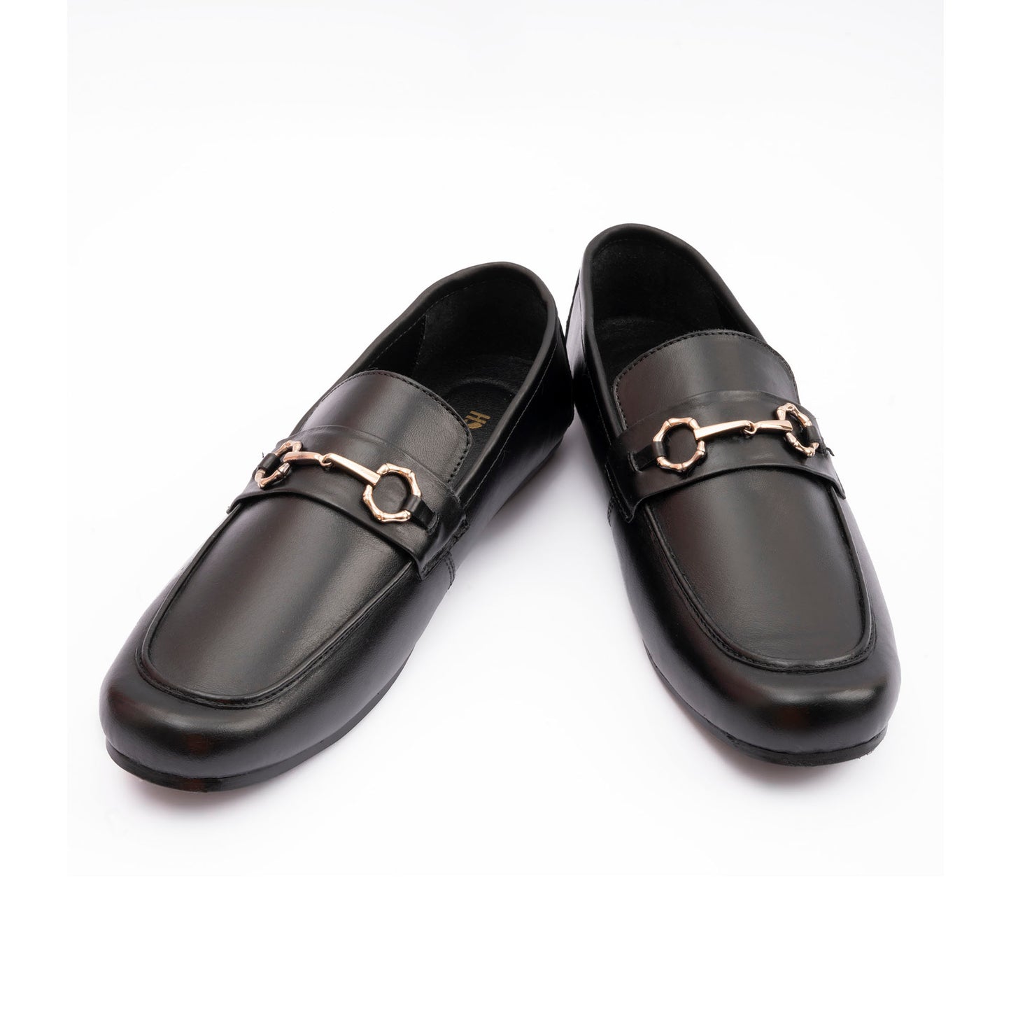 BLACK LEATHER CLASSIC MOCCASINS