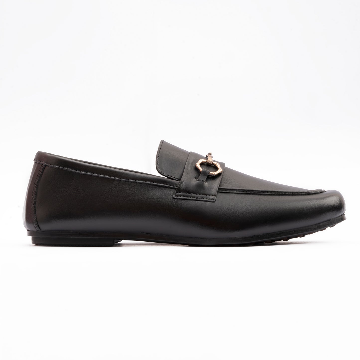 BLACK LEATHER CLASSIC MOCCASINS