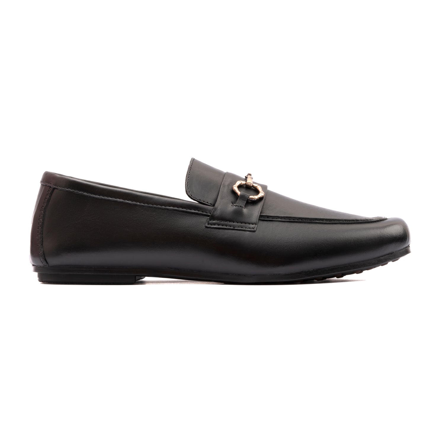 BLACK LEATHER CLASSIC MOCCASINS