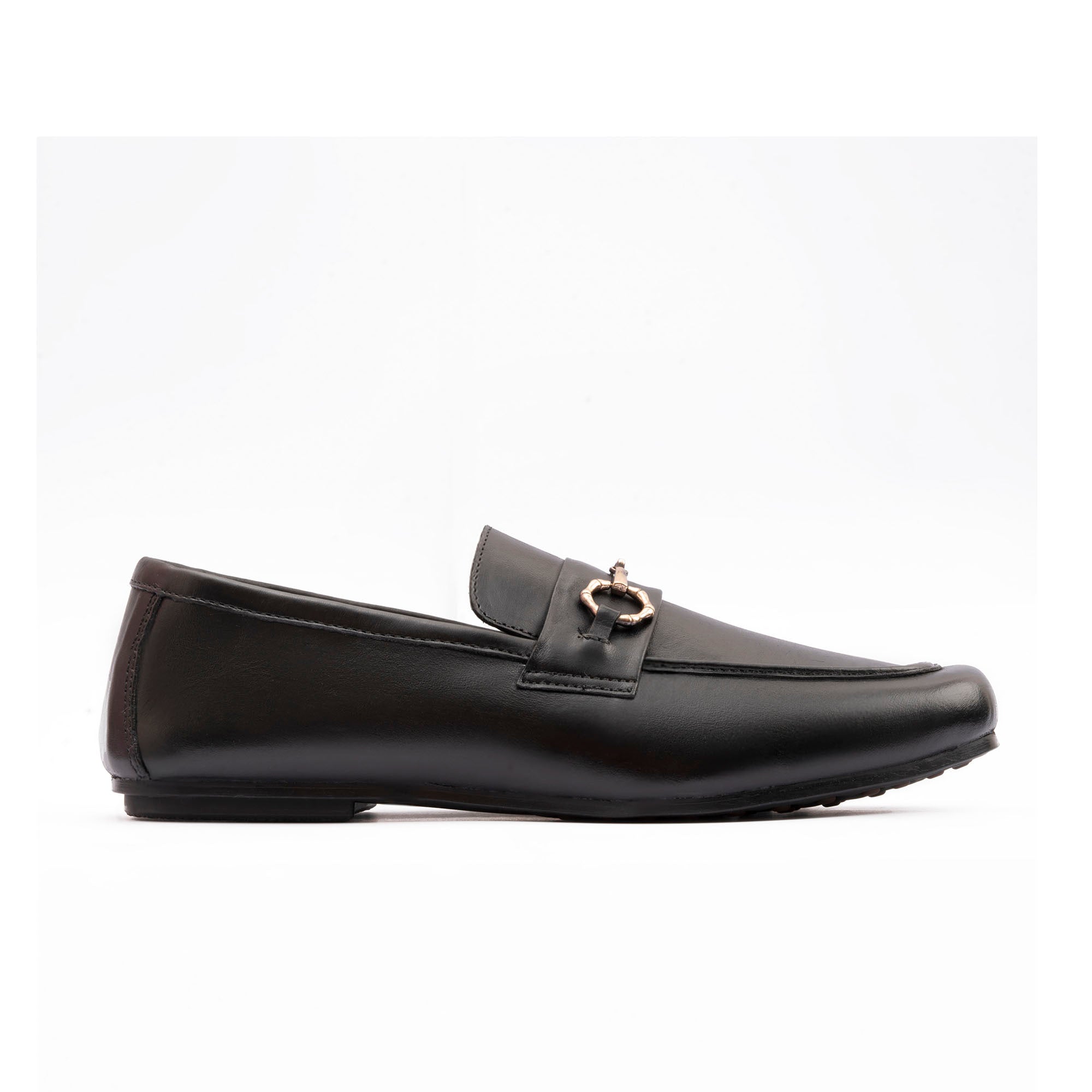 BLACK LEATHER CLASSIC MOCCASINS