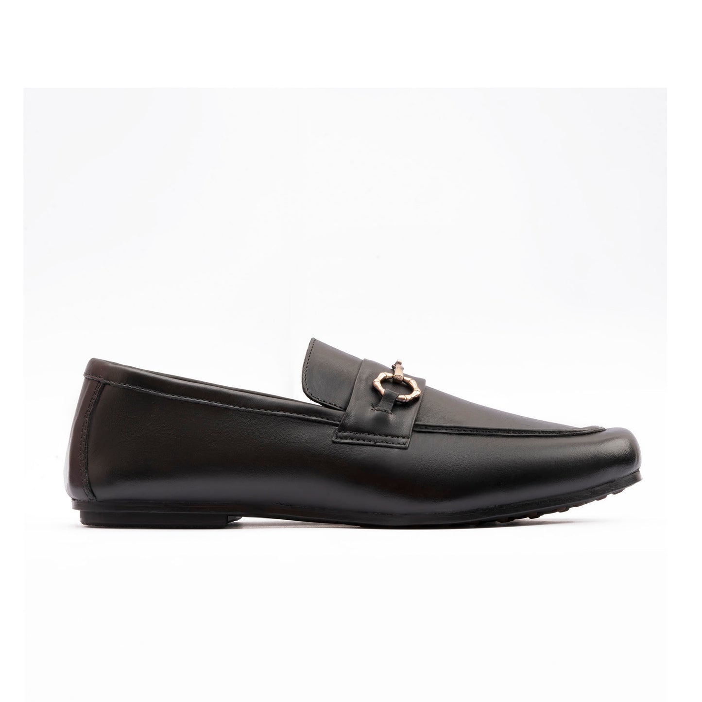 BLACK LEATHER CLASSIC MOCCASINS