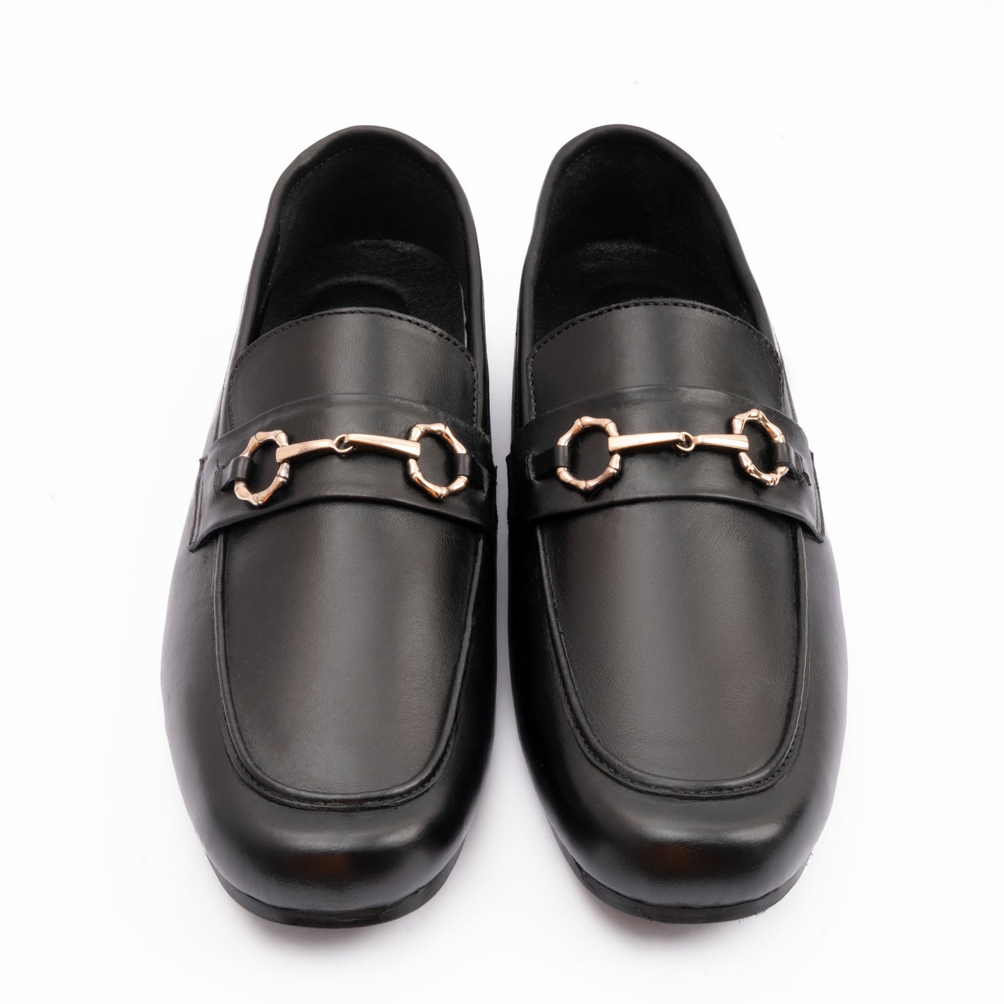BLACK LEATHER CLASSIC MOCCASINS