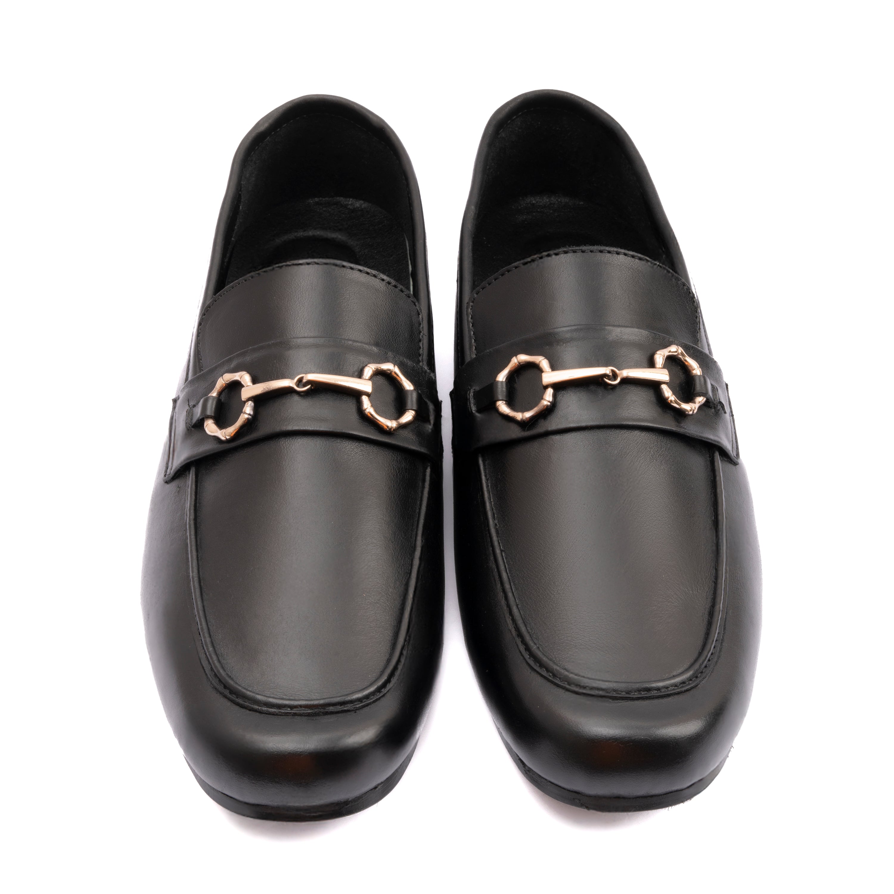 BLACK LEATHER CLASSIC MOCCASINS