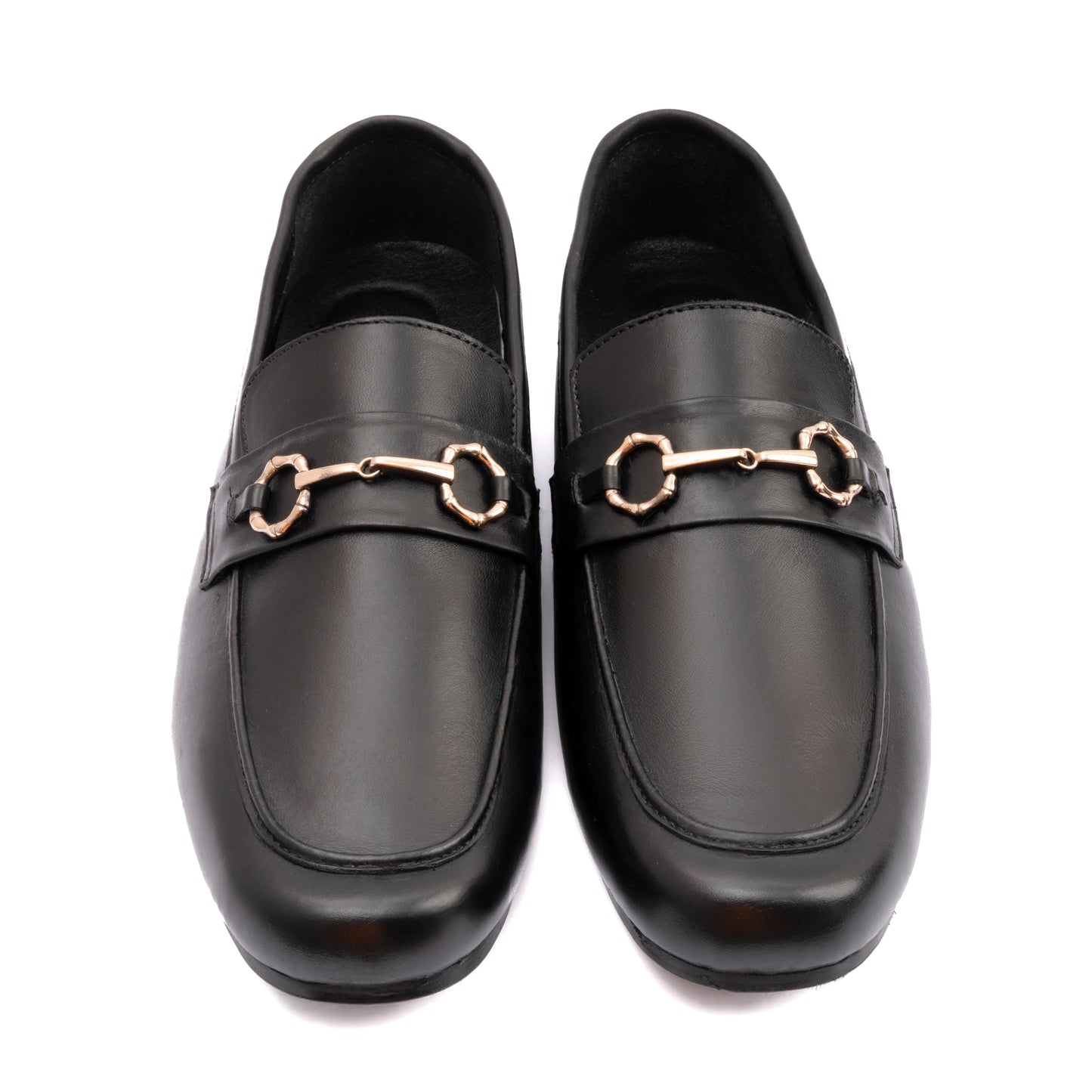 BLACK LEATHER CLASSIC MOCCASINS