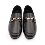 BLACK LEATHER CLASSIC MOCCASINS