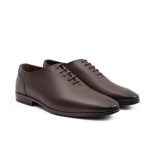 BROWN LEATHER LACE UP SHOES