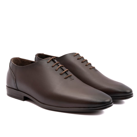 BROWN LEATHER LACE UP SHOES