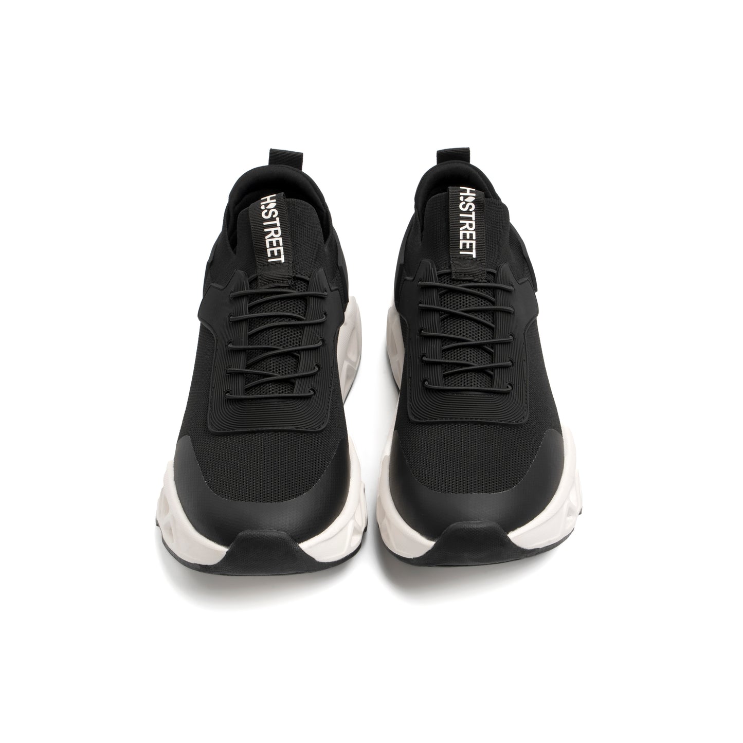 BLACK LACE UP STYLE TRAINERS
