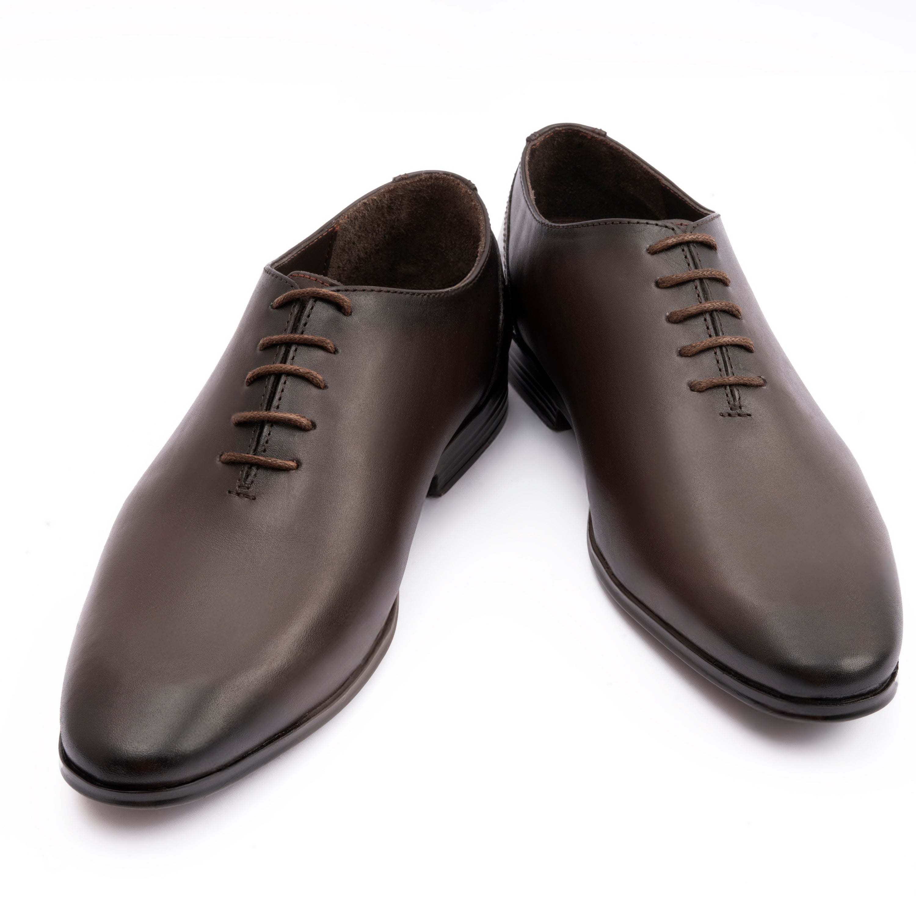 BROWN LEATHER LACE UP SHOES