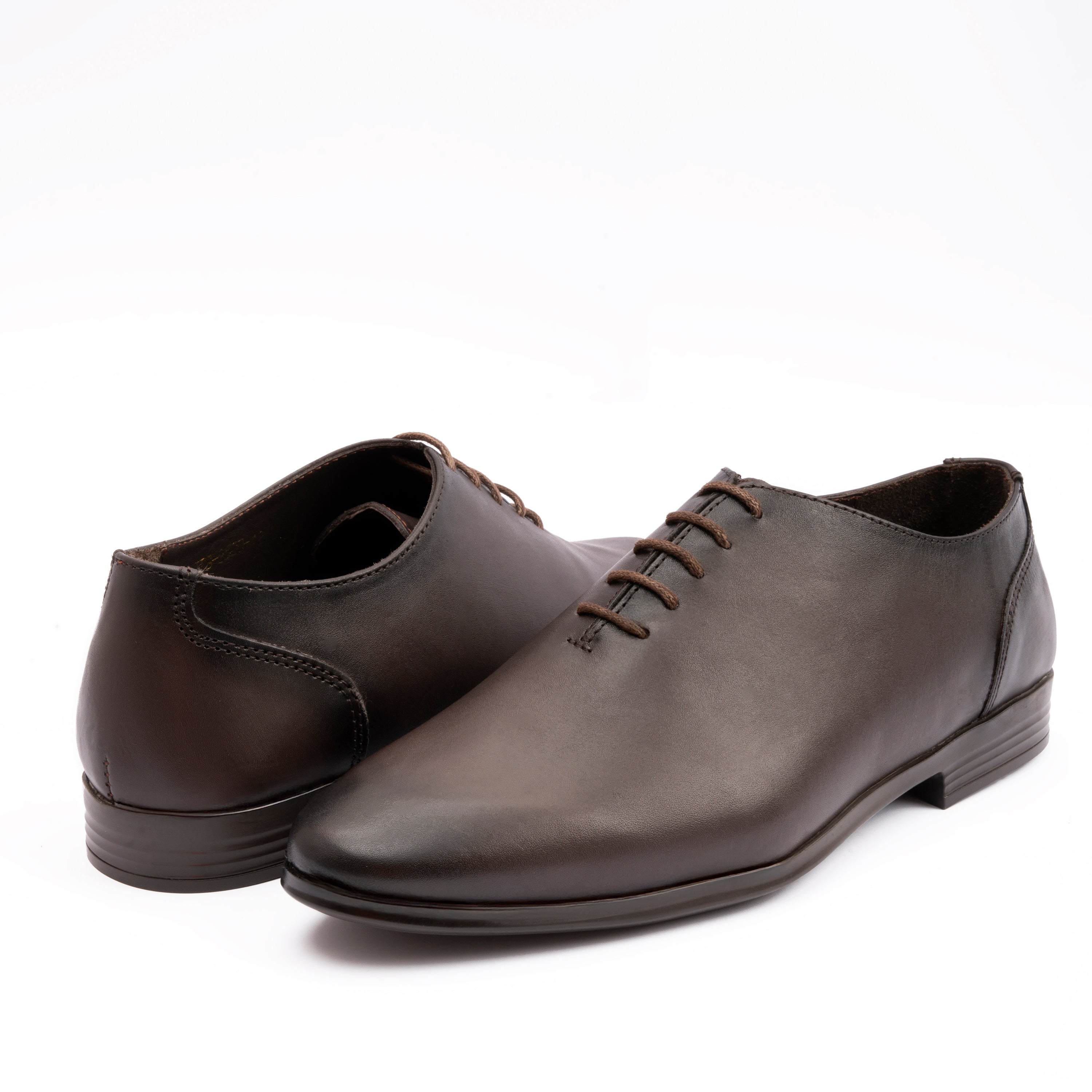 BROWN LEATHER LACE UP SHOES