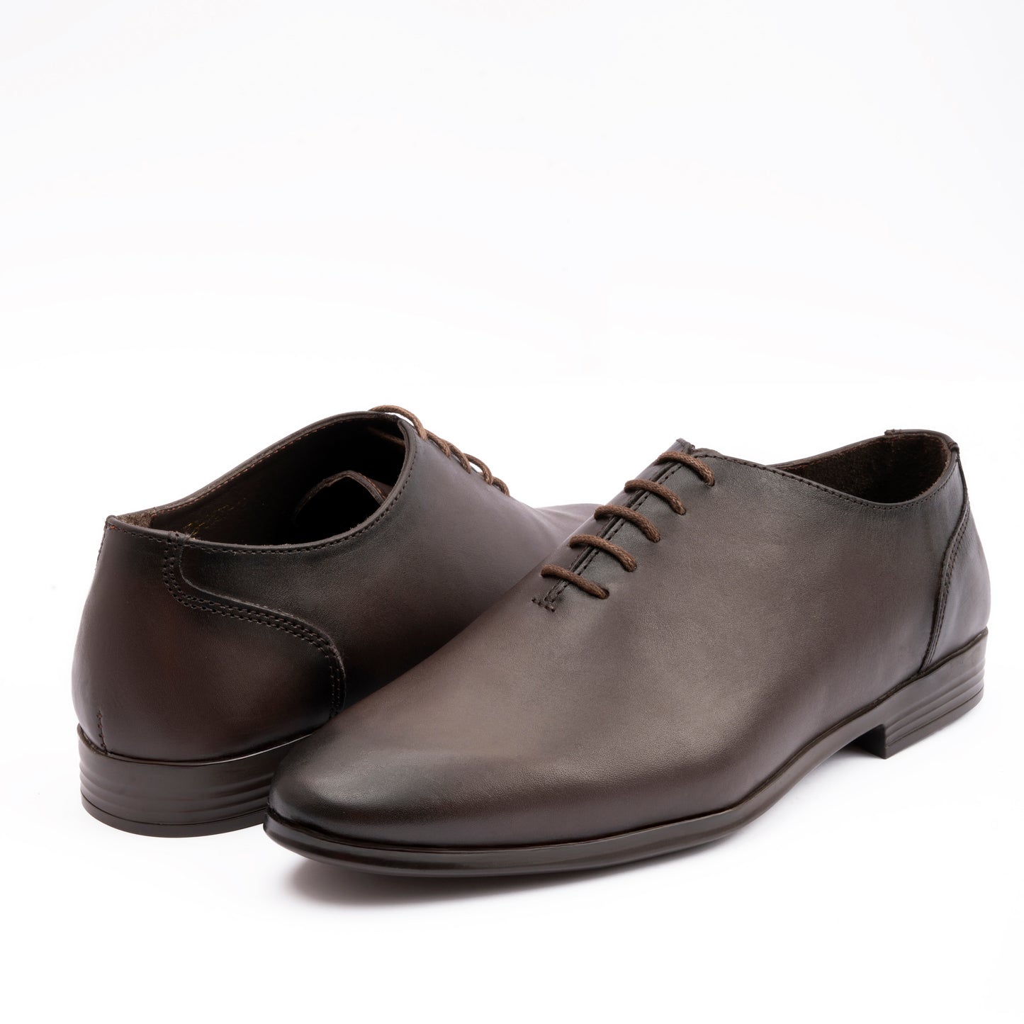 BROWN LEATHER LACE UP SHOES