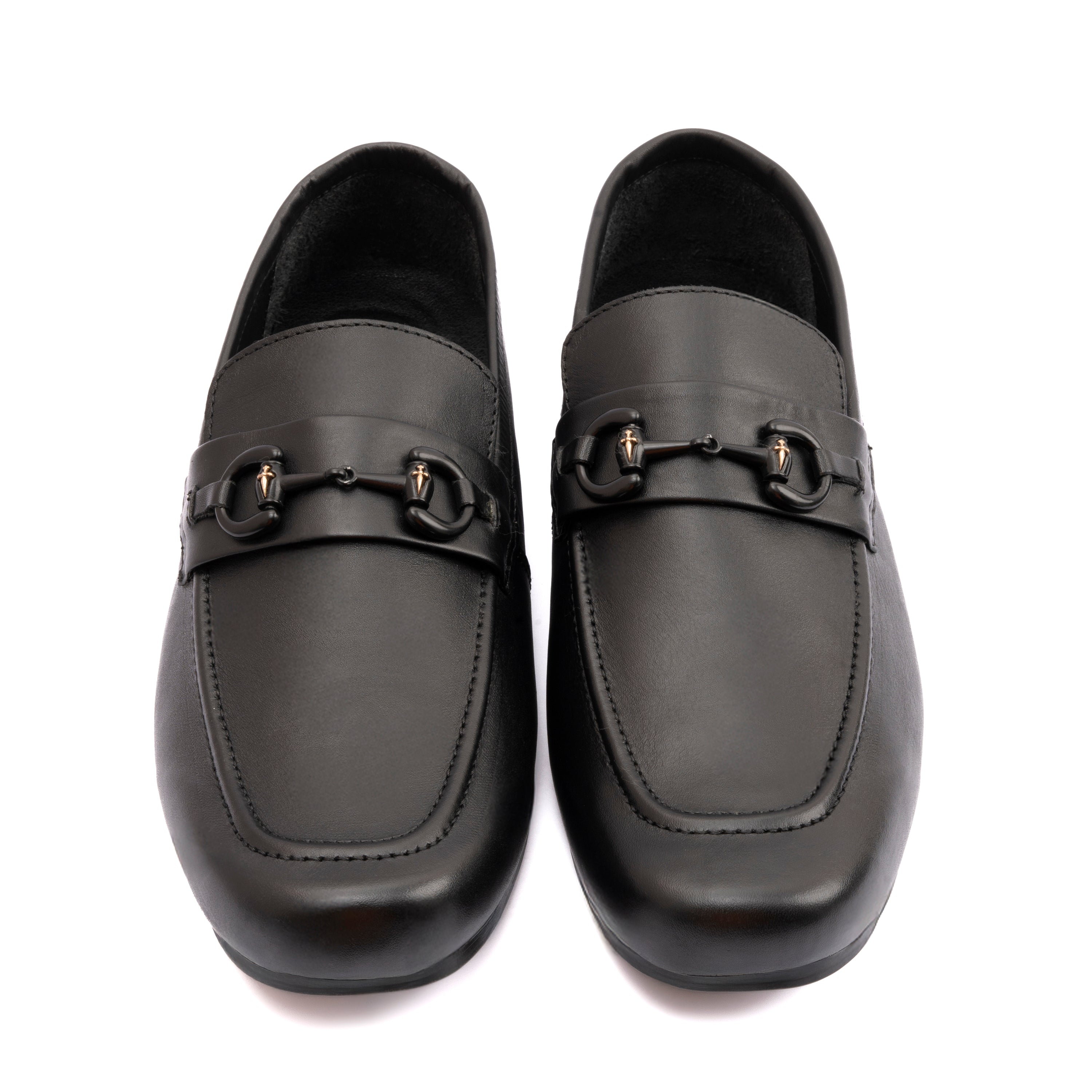 BLACK SOFT LEATHER MOCCASINS