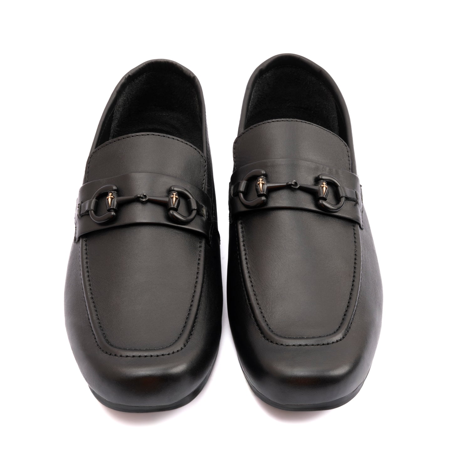 BLACK SOFT LEATHER MOCCASINS