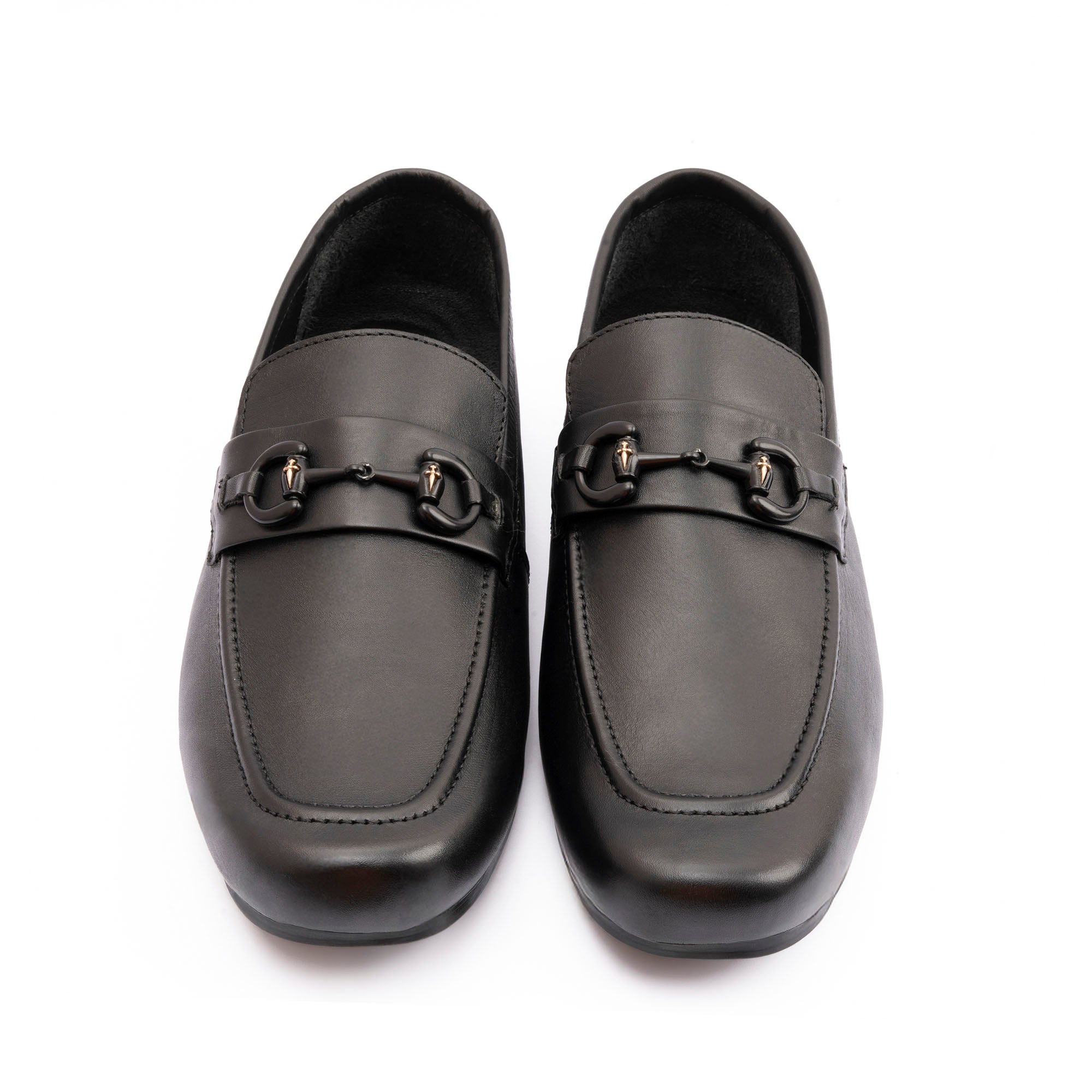 BLACK SOFT LEATHER MOCCASINS