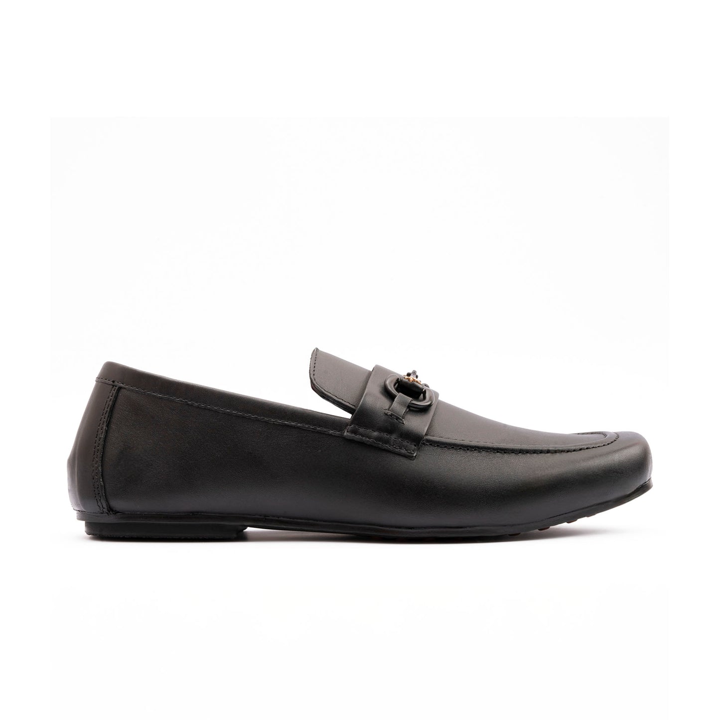 BLACK SOFT LEATHER MOCCASINS