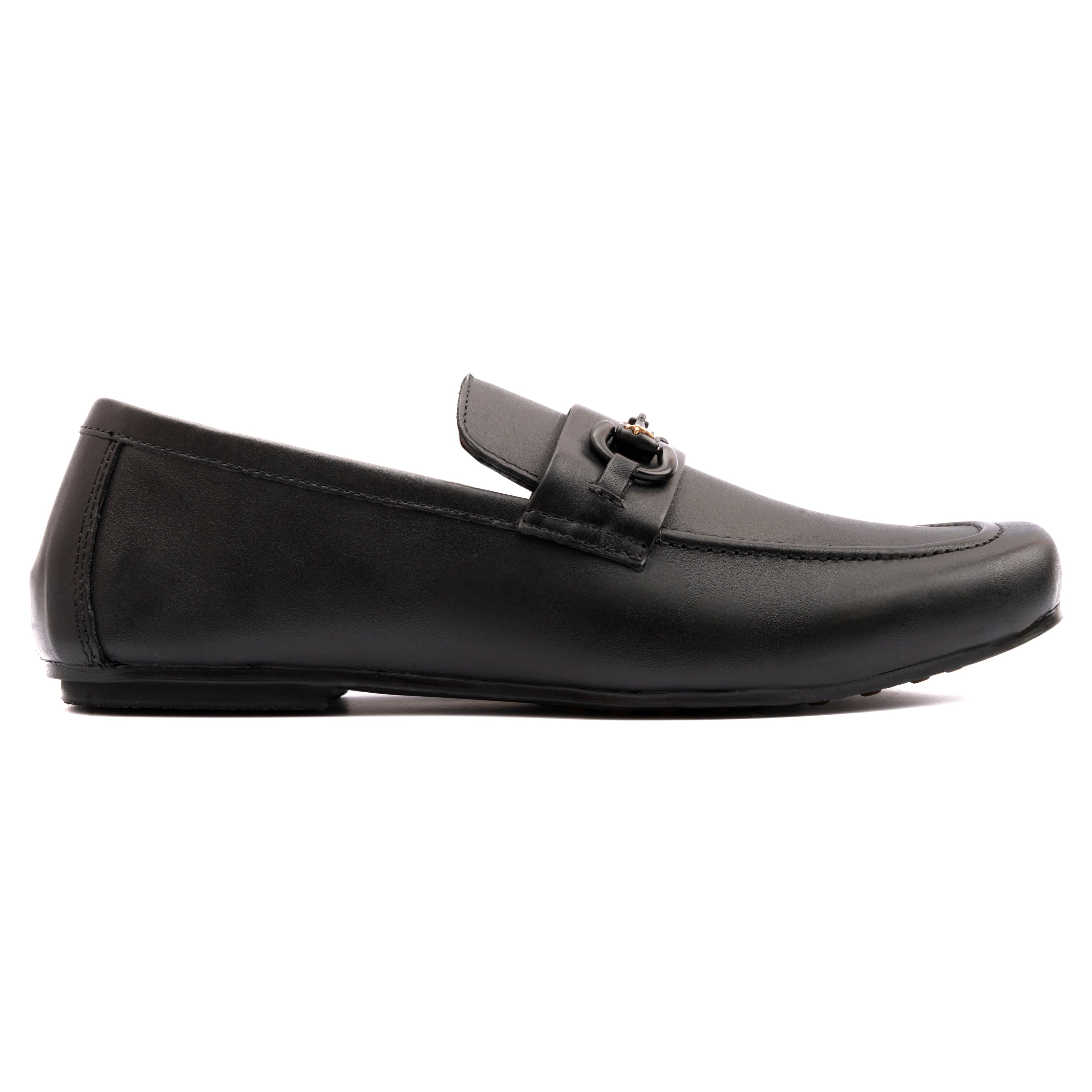 BLACK SOFT LEATHER MOCCASINS