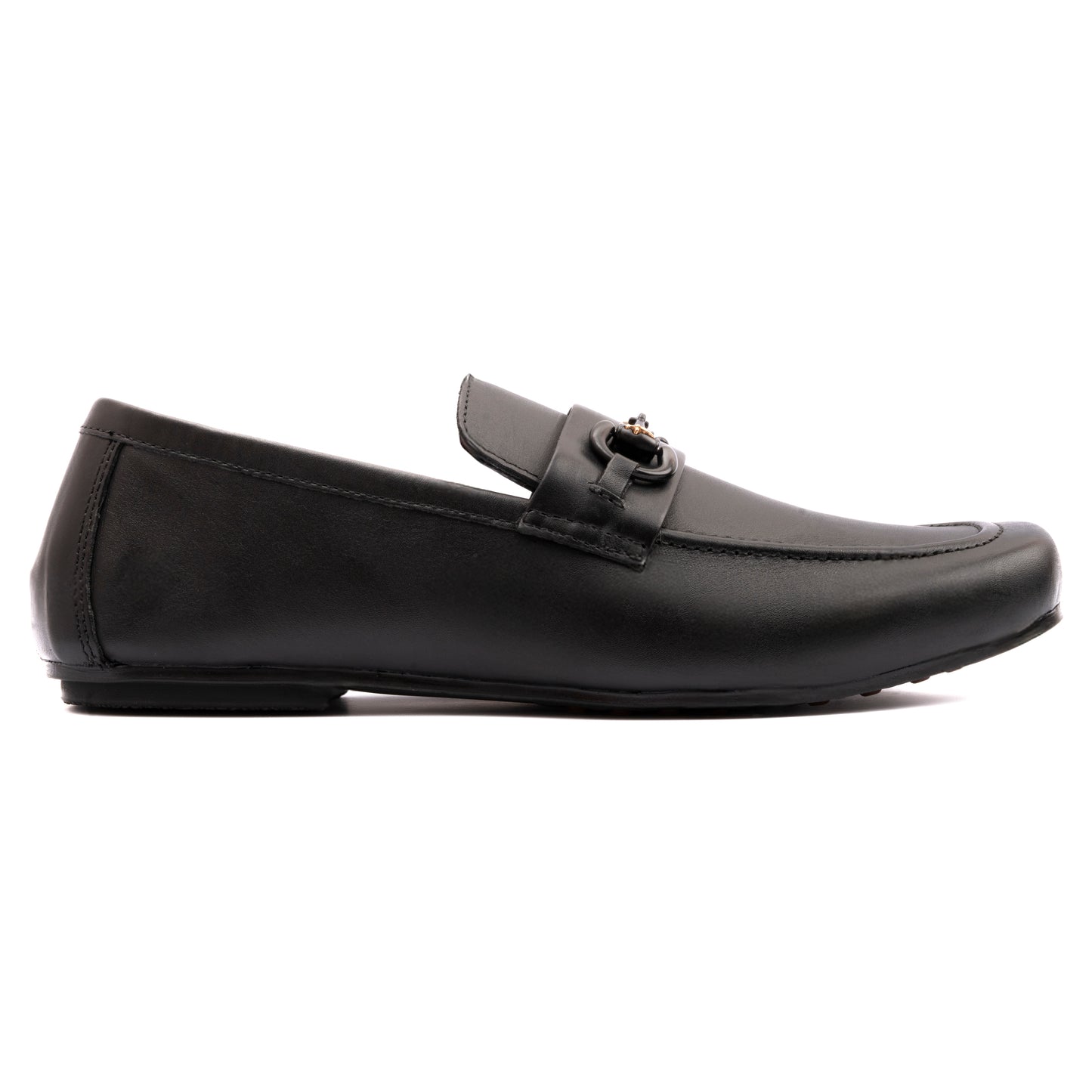 BLACK SOFT LEATHER MOCCASINS