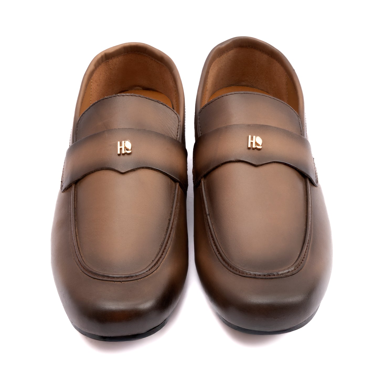 SOFT LEATHER SHADED TOE MOCCASINS