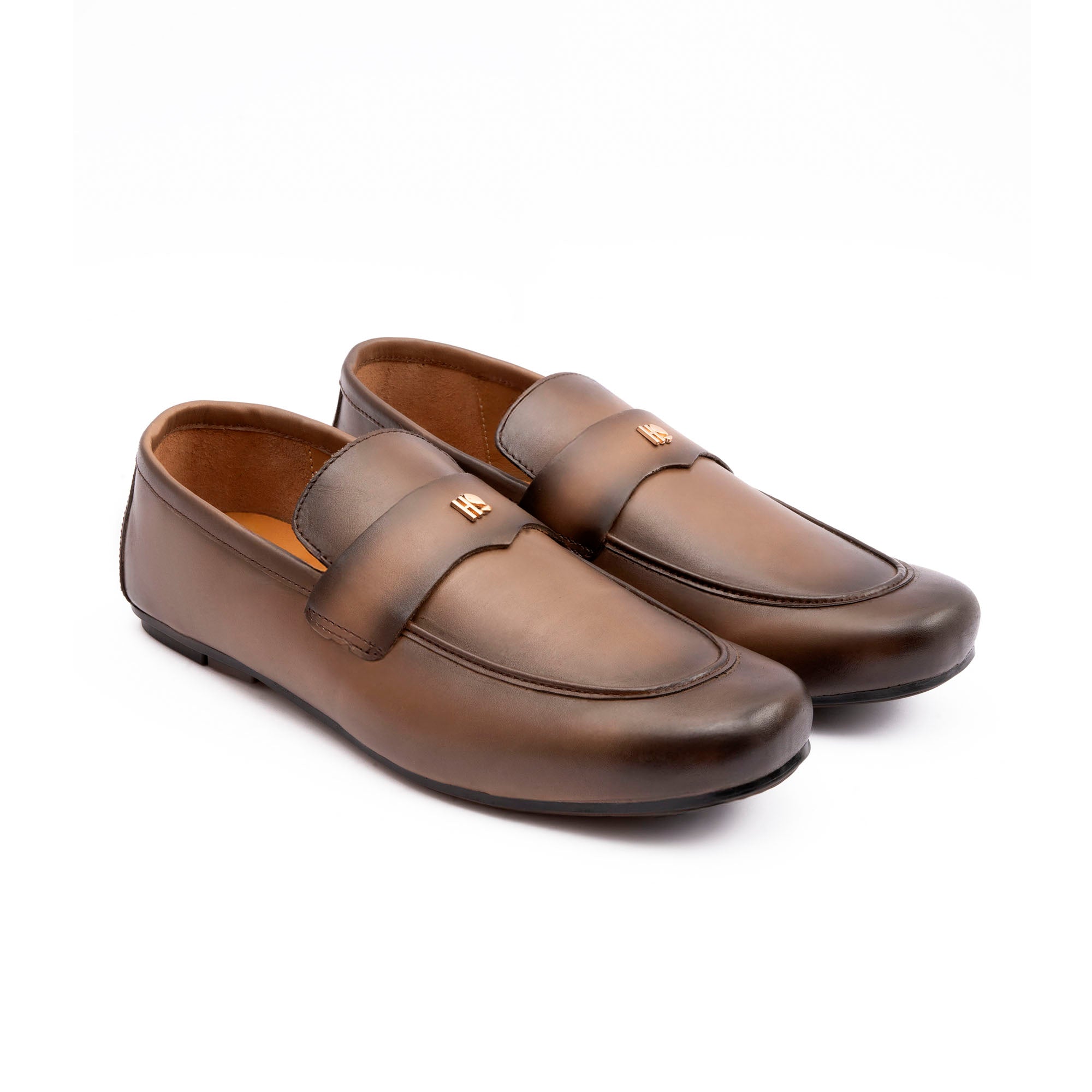 SOFT LEATHER SHADED TOE MOCCASINS
