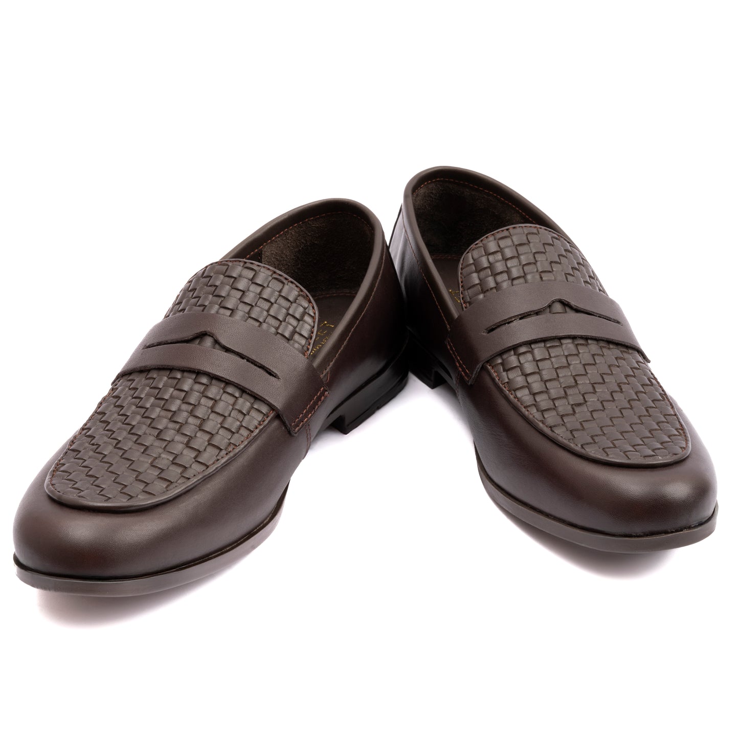 BRAIDED VAMP LEATHER SHOES