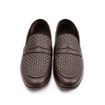 BRAIDED VAMP LEATHER SHOES