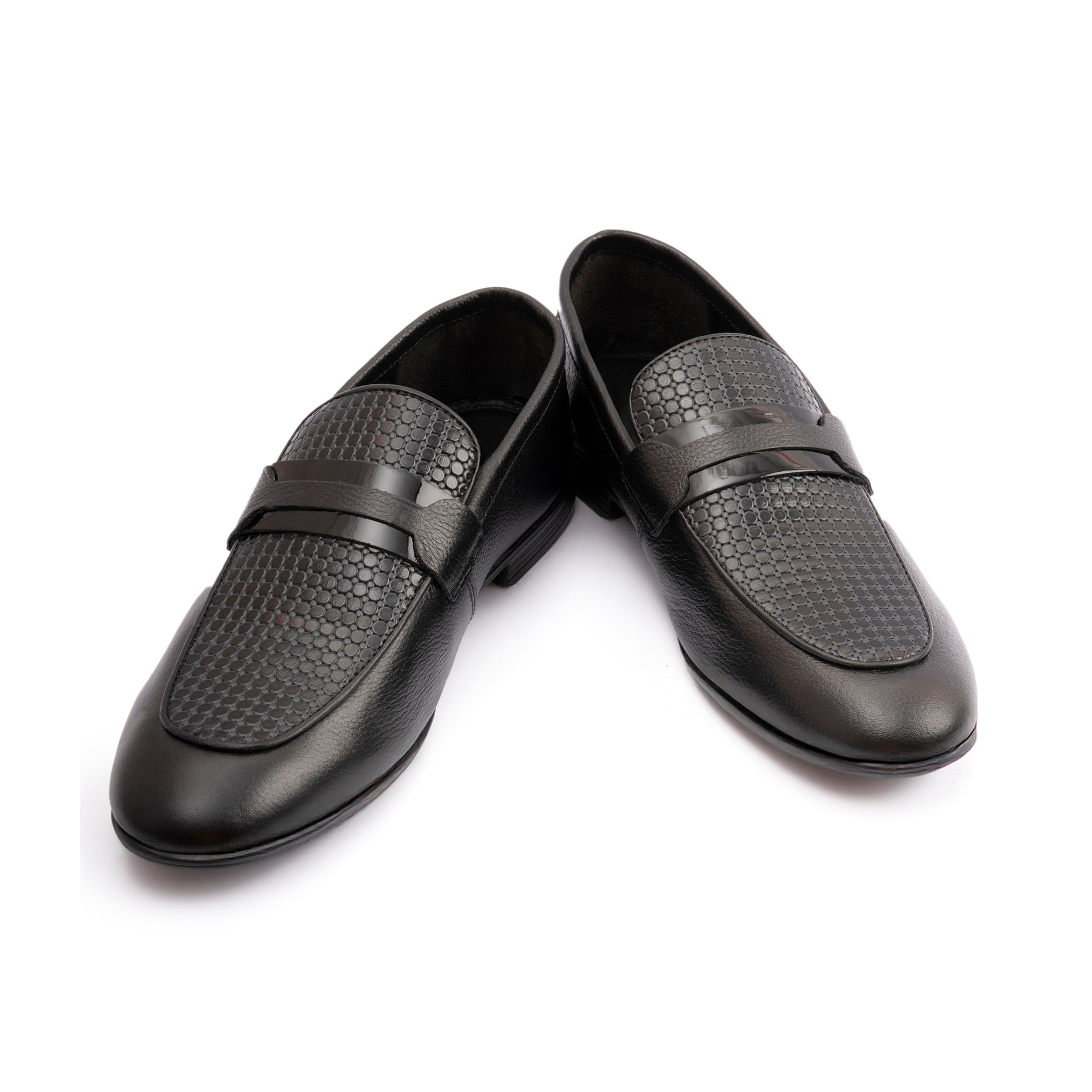 BLACK MULTI LEATHER SHOES