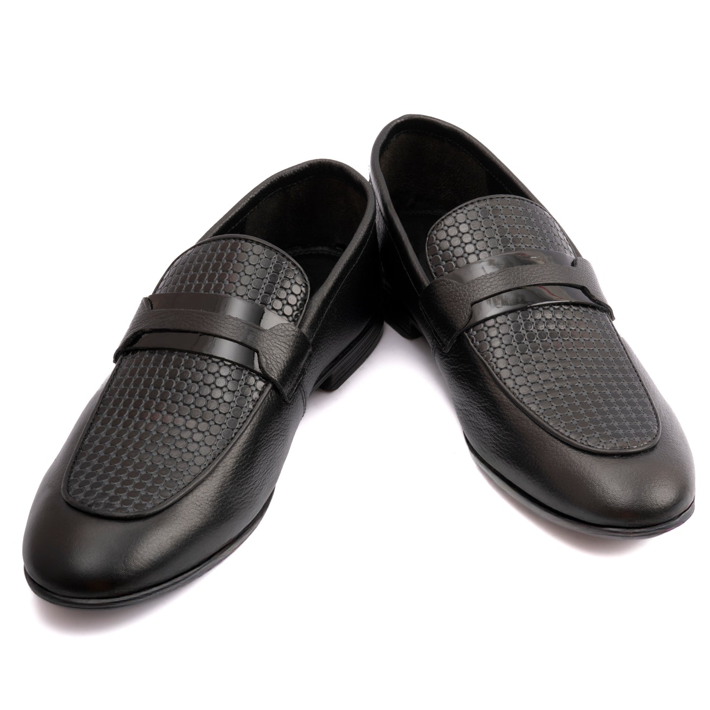 BLACK MULTI LEATHER SHOES